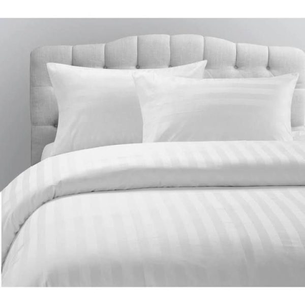 Duvet Cover Cotton TC300 Stripes White